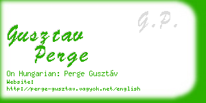 gusztav perge business card
